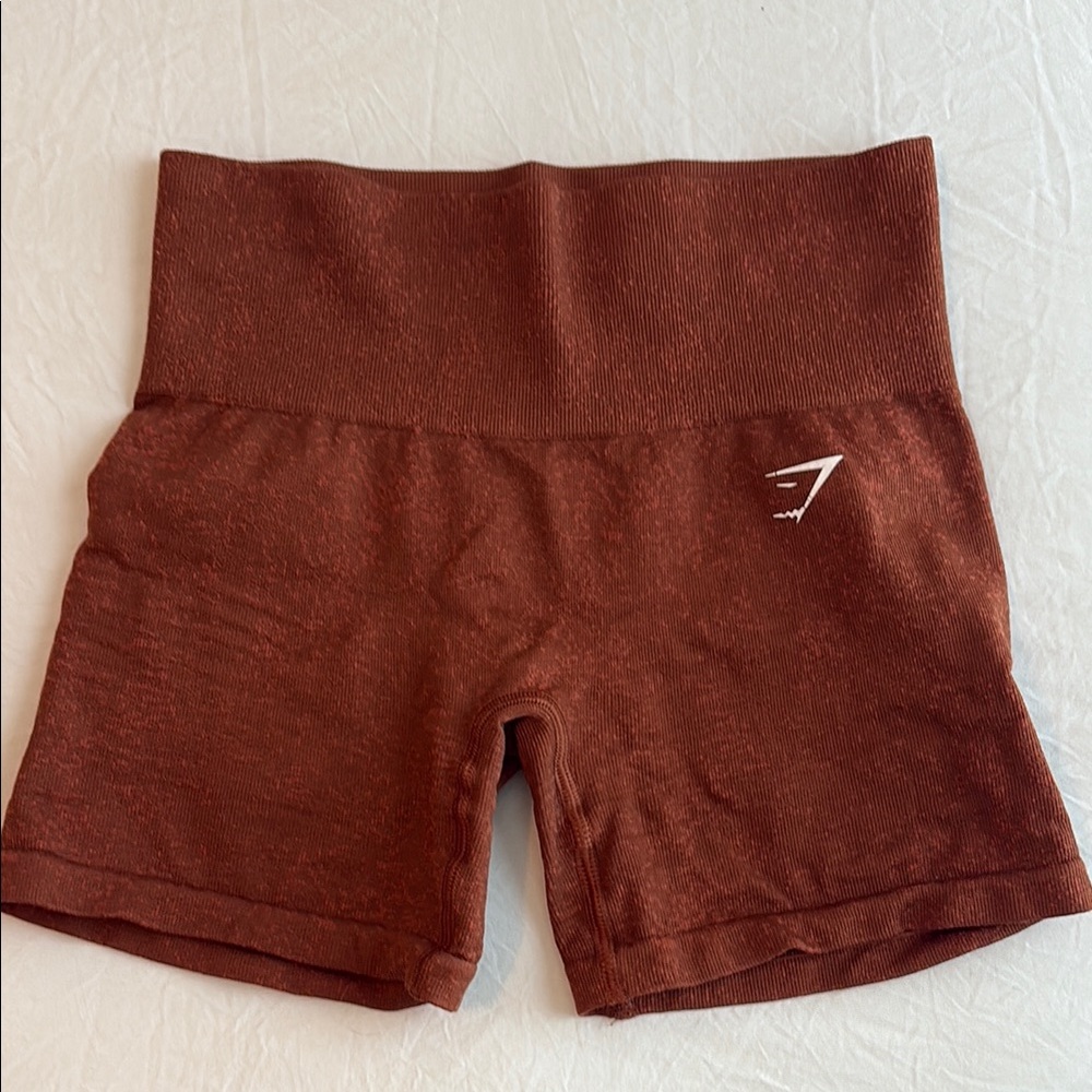 Gymshark Adapt Fleck Seamless Shorts- Copper Brown/Terracotta Orange